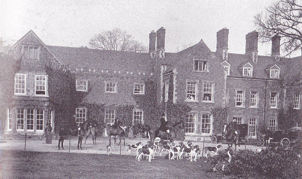 Brooksby Hall with the Quorn Hunt circa 1906