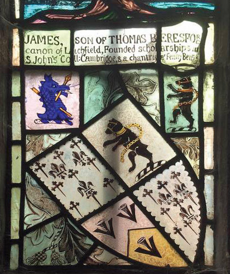 Shield in South Chancel Window